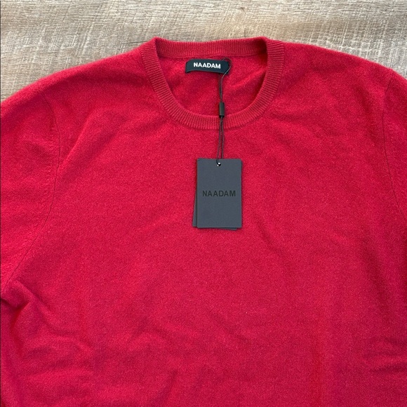 NEW Naadam The Essential Cashmere Sweater Men’s XL Red - Picture 3 of 9